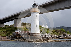 Eilean ban lighthouse with Skye bridge