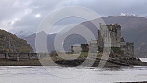 Eilean Donan Castle during an autumn day - Dornie, Scotland - United Kingdom