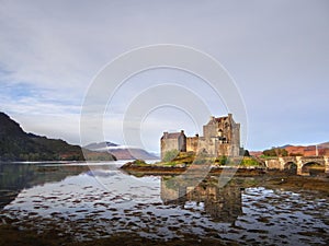 Eilean Donan castle in the Kintail district of Scotland