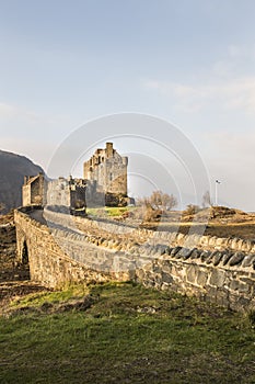 Eilean Donan Castle on Loch Duich in Scotland.