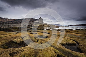 Eilean Donan castle on the shore of Loch Duich. Highlands, Scotland.