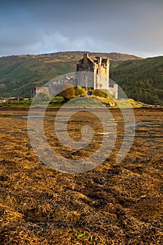 Eilean Donan Castle at sunset, Scotland, UK