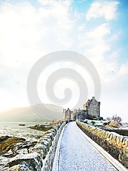 Eilean Donan Castle in winter. photo