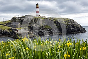 The Eilean Glas Lighthouse on the Isle of Scalpay, a small island connected by a bridge to the Isle of Harris in the Outer photo