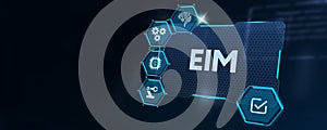 EIM Enterprise information management system.3d illustration