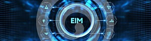 EIM Enterprise information management system.3d illustration