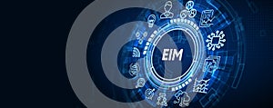 EIM Enterprise information management system. 3d illustration