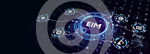 EIM Enterprise information management system.3d illustration