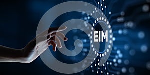 EIM Enterprise information management system on virtual screen