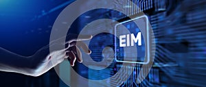 EIM Enterprise information management system on virtual screen