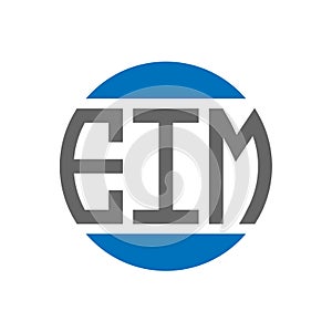 EIM letter logo design on white background. EIM creative initials circle logo concept. EIM letter design photo