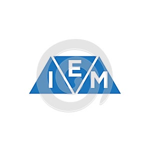 EIM triangle shape logo design on white background. EIM creative initials letter logo concept