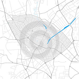 EimsbÃ¼ttel, Hamburg, Deutschland high detail vector map