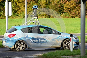 A Google Street View vehicle near the motorway A1 in SteyrermÃÂ¼hl, Upper Austria, Austria, Europe