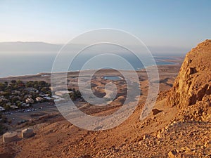 Ein Gedi skyline. Ein Gedi nature reserve in the Negev desert. Israel