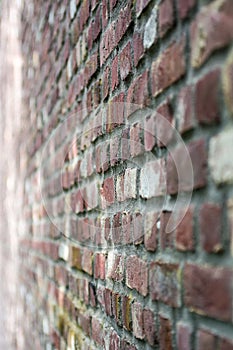 Ein rot-braune Backstein oder Ziegelwand, a red-brown brick wall