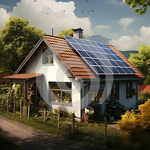 Ein Solar Panel an einer Hausfasade