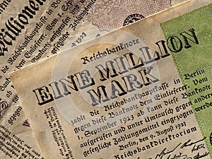 Eine und Zwei Million Mark (One and Two Million Mark) notes