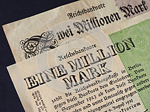 Eine und Zwei Million Mark (One and Two Million Mark) notes