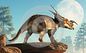 Einiosaurus and the Moon