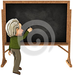 Einstein Chalkboard Teacher Lecture Illustration