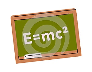 Einstein formula school blackboard doodle