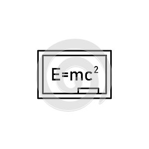 Einstein law on board icon. Element of education for mobile concept and web apps icon. Thin line icon for website design and