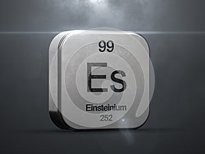 Einsteinium element from the periodic table