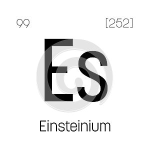 Einsteinium, Es, periodic table element