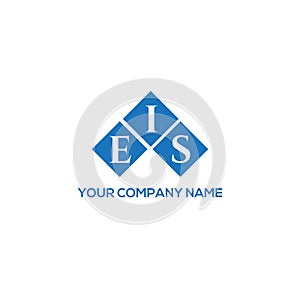 EIS letter logo design on WHITE background. EIS creative initials letter logo concept. EIS letter design.EIS letter logo design on photo