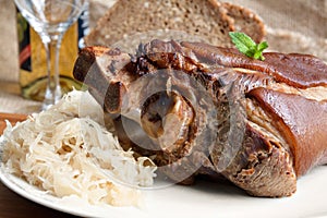 Eisbein, roast pork knuckle