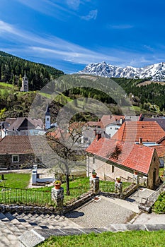 Eisenerz And Alps In The Background-Austria