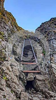 Eisenerzer Reichenstein - A hiking trail with ladders near Eisenerz in Styria, Austria. Wanderlust