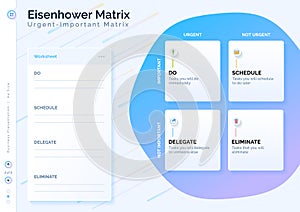 Eisenhower, The Eisenhower matrix, urgent important matrix, Task Management, Infographics, Project Management, Professional layou