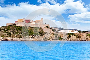 Eivissa ibiza town castle and church photo