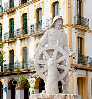 Eivissa ibiza town statue dedicated to all sailor