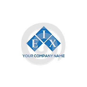 EIX letter logo design on WHITE background. EIX creative initials letter logo concept. EIX letter design