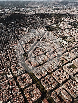 Eixample, Barcelona, from the sky