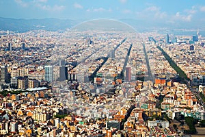 The Eixample district of Barcelona in Spain