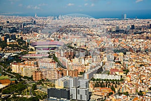 The Eixample district of Barcelona in Spain