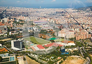 The Eixample district of Barcelona in Spain