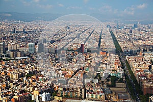 The Eixample district of Barcelona in Spain