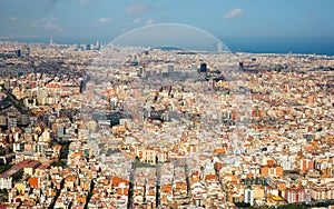 The Eixample district of Barcelona in Spain