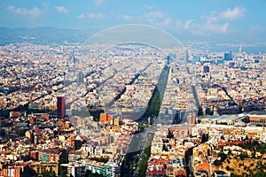 The Eixample district of Barcelona in Spain