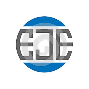 EJE letter logo design on white background. EJE creative initials circle logo concept. EJE letter design photo
