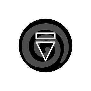 Eject button icon. simple solid eject button vector icon. on white background.