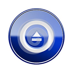 Eject icon glossy blue. photo