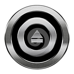 Eject icon silver