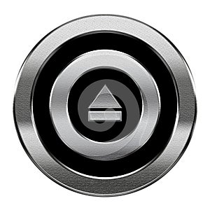 Eject icon silver photo