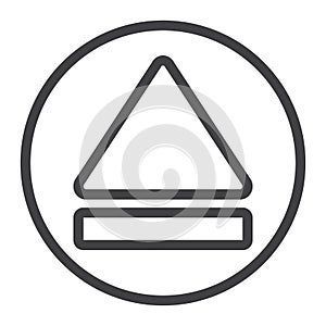 Eject line icon, web and mobile, button sign